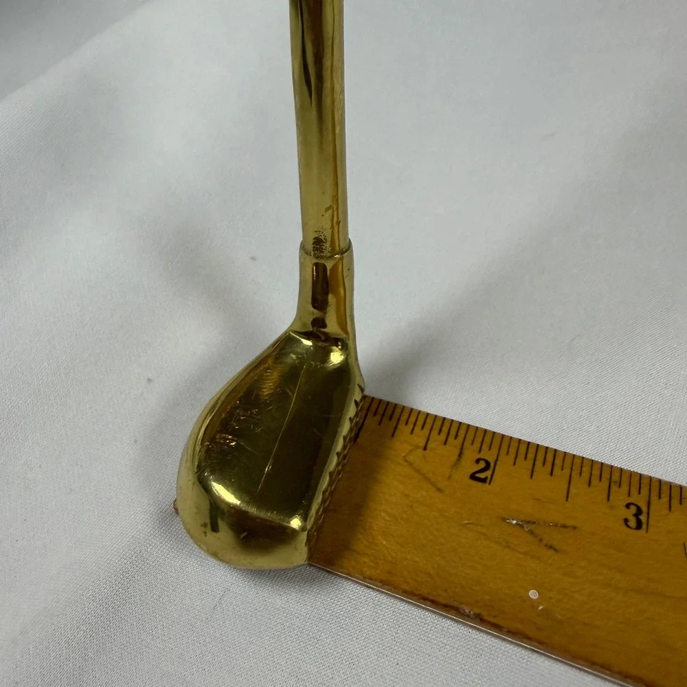 Vintage Golf Club Bottle Opener Solid Brass Made in England Gold Barware Tool